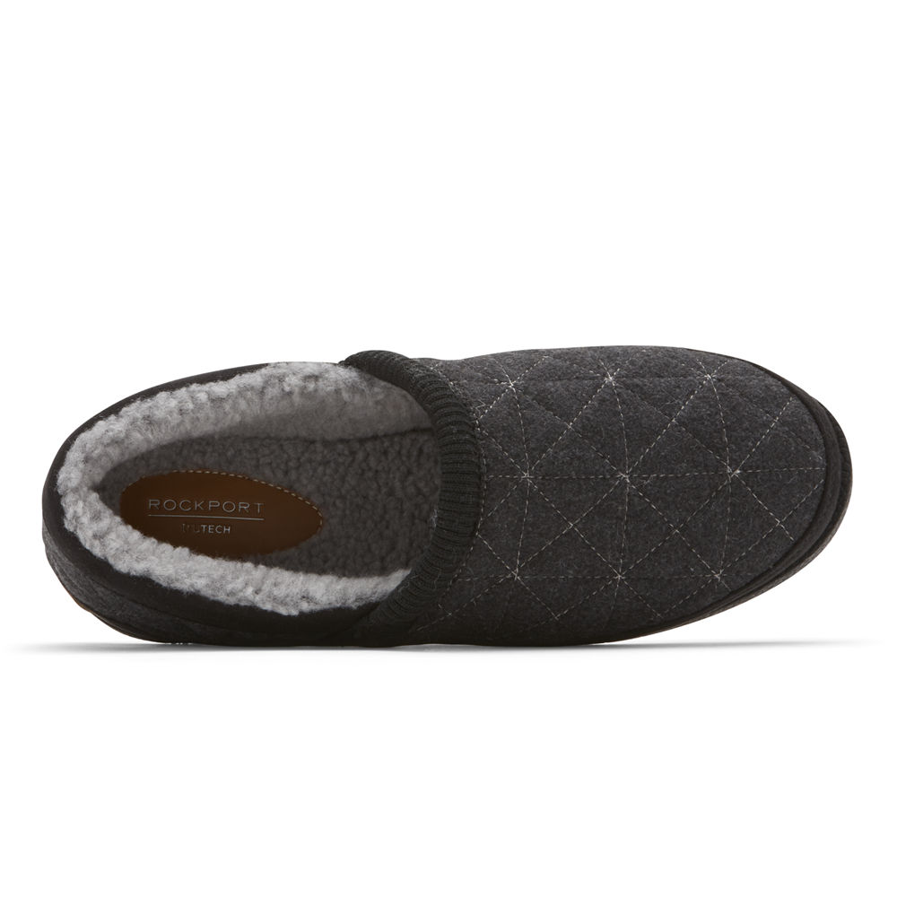 Rockport Slippers For Womens Dark Grey - truTECH Veda Moc - QP3481962